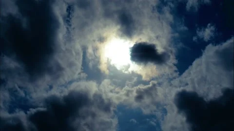 Sky Clouds and Sun Time lapse Stock Footage 135423563