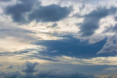 Sky with clouds and sunset 写真素材