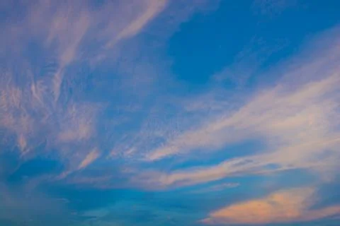 Sky with clouds and sunset Foto stock