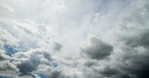 Sky clouds are replaced by dark thunderclouds. Nature weather background Stock Footage 113400344