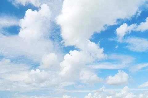 The sky with clouds as a backdrop. Sky in the daytime. Panorama in large reso Stock Photos