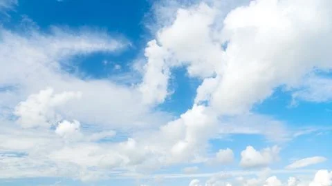 The sky with clouds as a backdrop. Sky in the daytime. Panorama in large reso Stock Photos