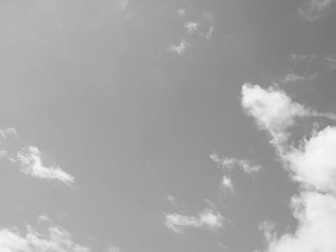 Sky with clouds background in black and white Stock Photos