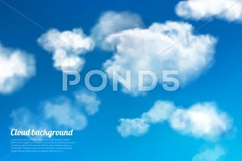 Sky clouds background Stock Illustration