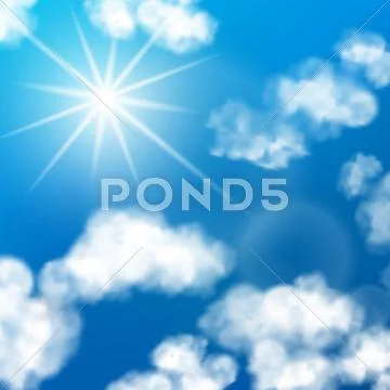 Sky clouds background Stock Illustration