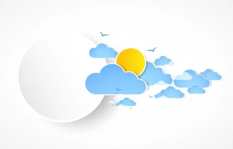 Sky with clouds banner Stock Illustration