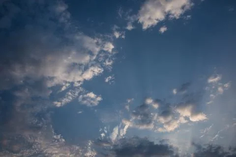 Sky, clouds, beautiful In the evening Stock Photos