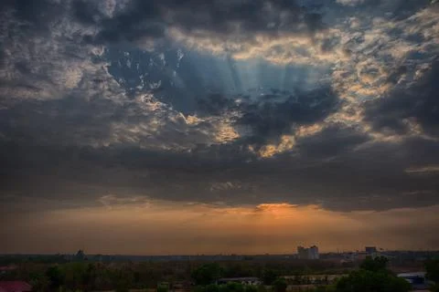 Sky, clouds, beautiful In the evening Stock Photos