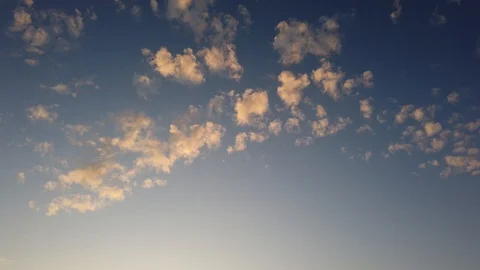 Sky. The clouds. The camera takes a panorama of the sky and descends to the sea. Video stock 119711982