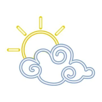 Sky clouds cartoon Stock Illustration