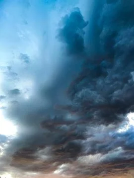 The sky clouds the city before the rain Stock Photos