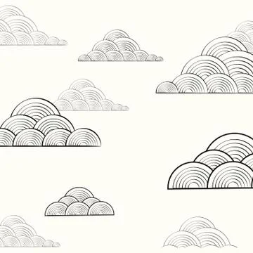 Sky with clouds design Illustrazione stock
