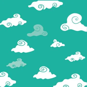 Sky with clouds design Stock Illustration