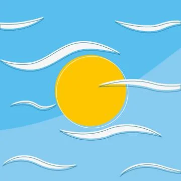 Sky with clouds design Stock Illustration