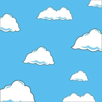 Sky with clouds design Stock Illustration