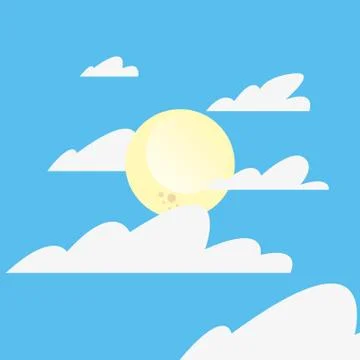 Sky with clouds design Stock Illustration