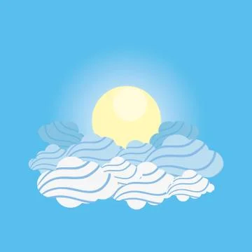 Sky with clouds design Illustrazione stock