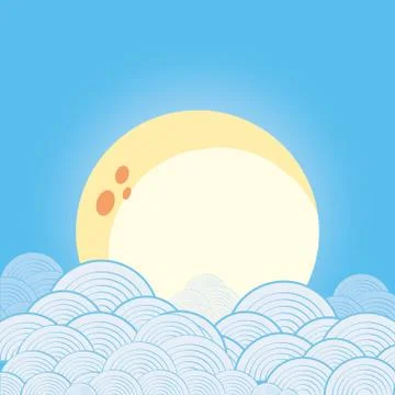 Sky with clouds design Illustrazione stock