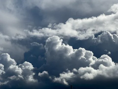 Sky, clouds, dolphin-shaped cloud Stock Photos