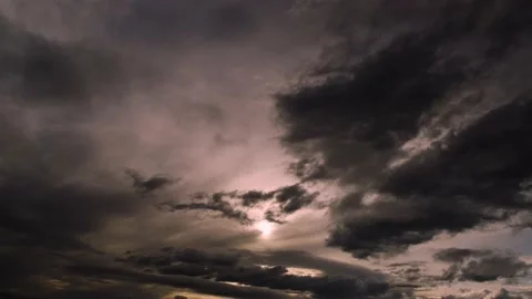 In the sky clouds fly and the sun shines. Stock Footage 142934670