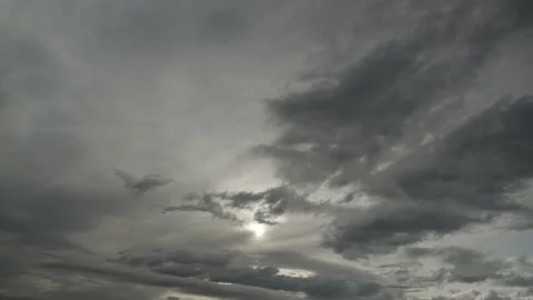 In the sky clouds fly and the sun shines. Stock Footage 143041679