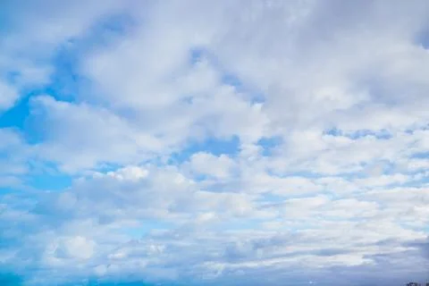 Sky with clouds, flying clouds in the sky Stock Photos