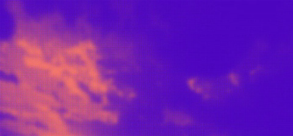 Sky with Clouds Halftone Vector Background. Trendy Backdrop for Your Design Illustrazione stock