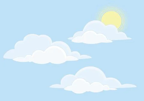 Sky with clouds Stock Illustration