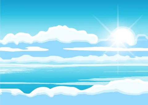 Sky with clouds Stock Illustration