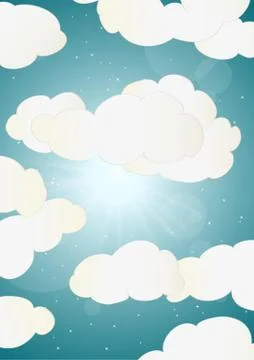 Sky with clouds Illustrazione stock