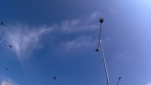 Sky, clouds, lamppost, time lapse Stock-Footage 341839958