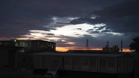 Sky clouds light and shadow light beam dark clouds spread out Stock Footage 243778364