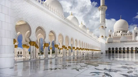 Sky, clouds,  mosques and minarets. Video stock 152882242