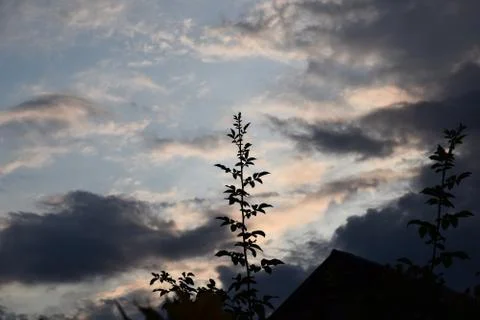 Sky with clouds natural background for your design Stock Photos