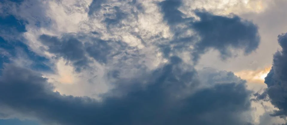Sky clouds panorama Stock Photos
