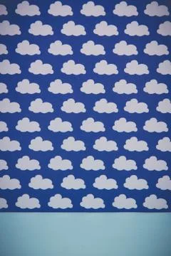 Sky &amp; Clouds Paper Vertical Background Stock Illustration