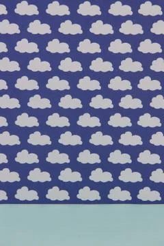 Sky &amp; Clouds Paper Vertical Background Stock Illustration