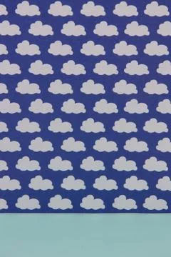 Sky &amp; Clouds Paper Vertical Background Stock Illustration