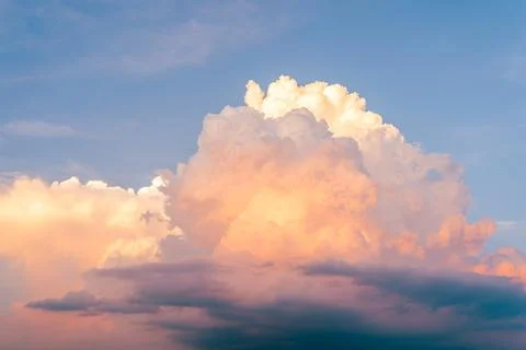 Sky clouds pink fluffy Stock Photos