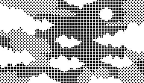 Sky with Clouds Pixel Art Style 스톡 일러스트