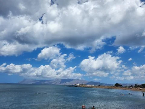 Sky clouds sea Stock Photos