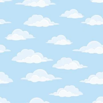 Sky with clouds, seamless Stock-Illustration