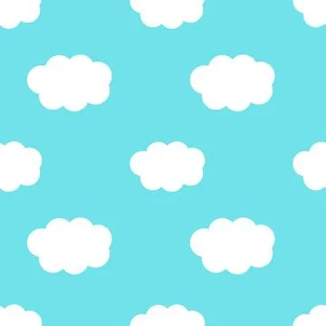 Sky with clouds, seamless pattern, vector. イラスト素材