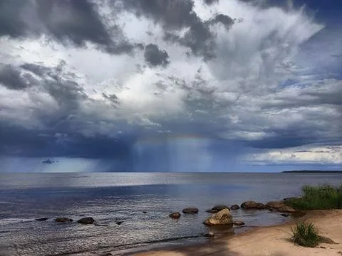 Sky, clouds, shore 6 Stock Photos