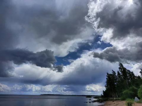 Sky, clouds, shore 7 Stock Photos