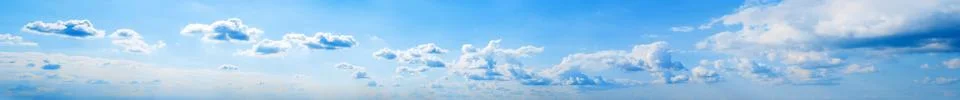 Sky clouds summer panorama Stock Photos