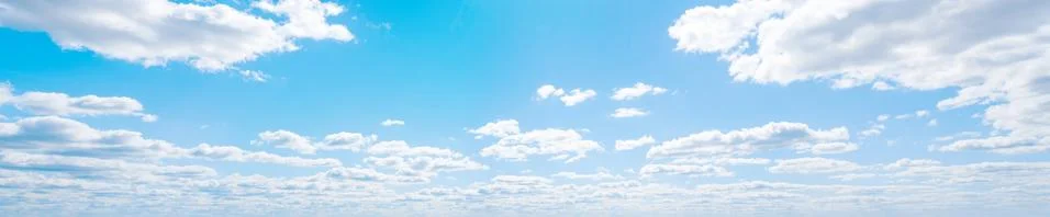 Sky clouds summer panorama Stock Photos