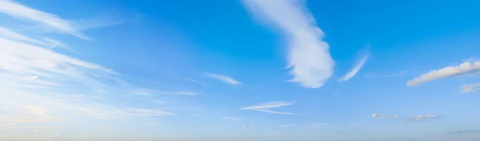 Sky clouds summer panorama Stock Photos