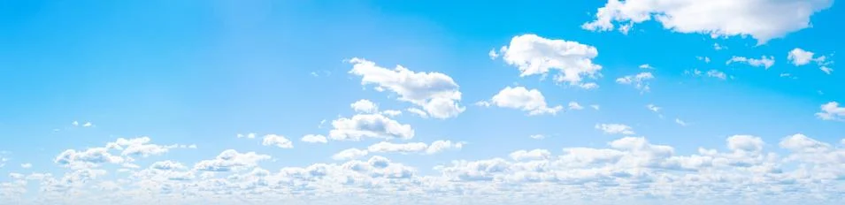 Sky clouds summer panorama Stock-Fotos
