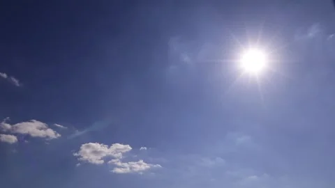 Sky clouds with sun, Time lapse Video stock 227982200